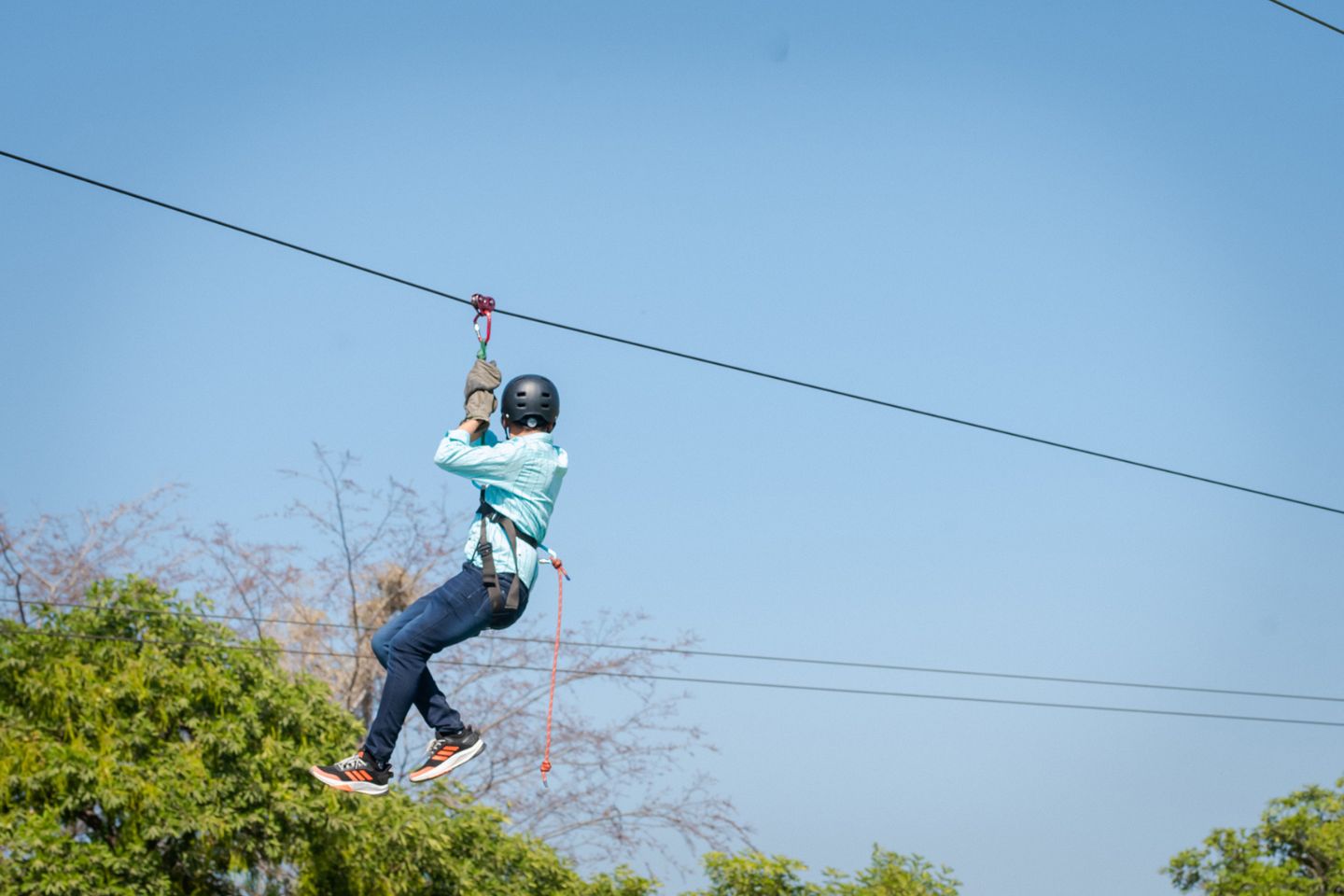 Zipline over the resorts